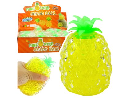 Antistresový Ananas s Hydrogelovými Kuličkami - Žlutá