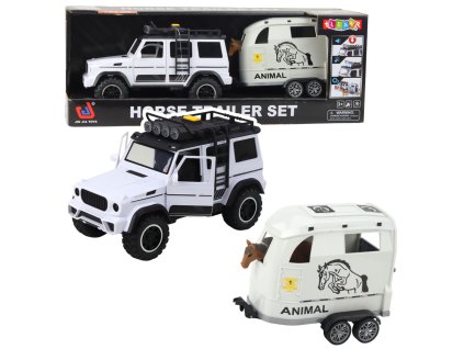 Terénní Vůz s Přívěsem na Koně - Světelné a Zvukové Efekty