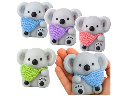71646 antistresova koala s pletenou taskou mekka sensoricka hracka 8 5 cm