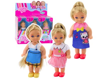 Mini Panenka Kaibibi 12cm - Barevná Sukýnka, Dlouhé Vlásky, Kreativní Hrající Parták