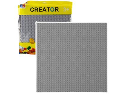 Stavební Deska Pro Kostičky Šedá 25,5x25,5 cm