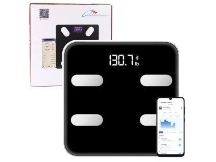 Chytrá elektronická váha s funkcí Bluetooth a měřením BMI/BMR