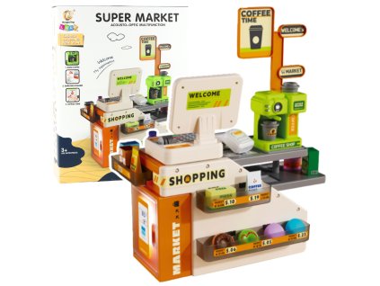 Interaktivní Dětská Pokladna s Kavárnou a Zvukovými Efekty - 70dílná Sada