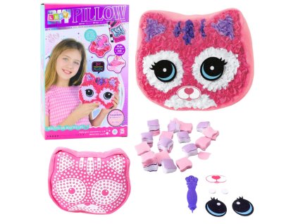 Kreativní Set na Šití Polštářek Kočička DIY pro Děti