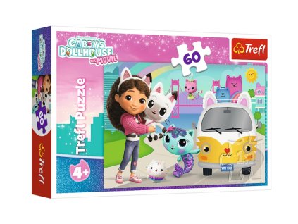 Puzzle 60 dílků - Gabi a kočičí dobrodružství - Trefl 17415