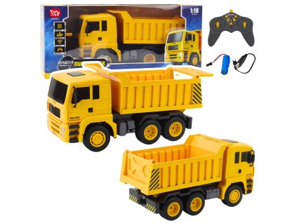 RC Stavební Sklápačka s LED Osvětlením 1:18 - Precizní Model pro Všechny Terény