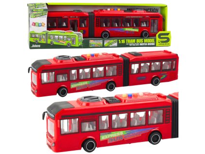 Autobus Przegubový Dětská Hračka 1:16 s Efekty Světla a Zvuku