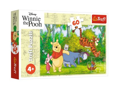 Disney Puzzle 60 dílků - Medvídek Pú - Smaczné Rozptýlení - Eco Friendly - Trefl 17411