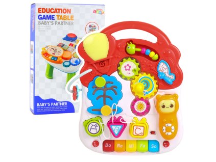 Interaktivní Edukační Stoleček 6v1 – Světla, Zvuky, Odnímatelný Panel pro Děti od 12 měsíců