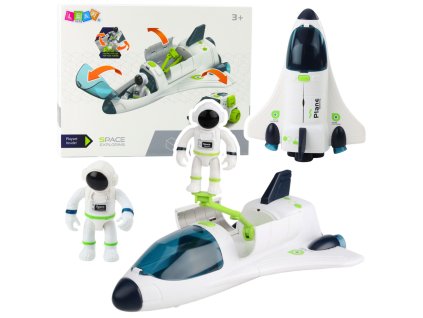 Vesmírný herní set astronautů s vozidlem a LED efekty