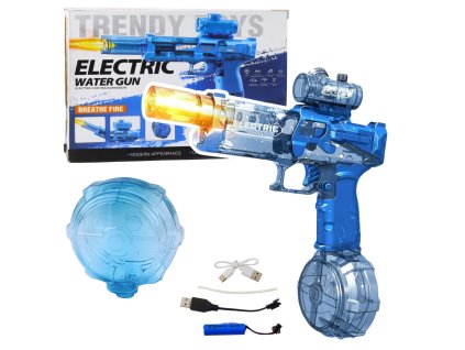 Elektronická Vodní Pistole Akumulátorová Modrá s Efekty BREATHE FIRE
