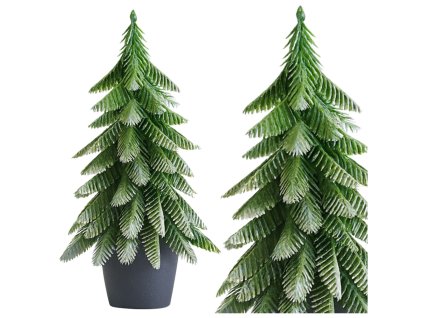 Umělý Vánoční Stromek ve Stříbrném Květináči 32 x 12 cm - Elegantní a Kvalitní Dekorace