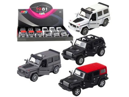 Kovový SUV Model na Setrvačník s Otevíracími Dveřmi a Světly