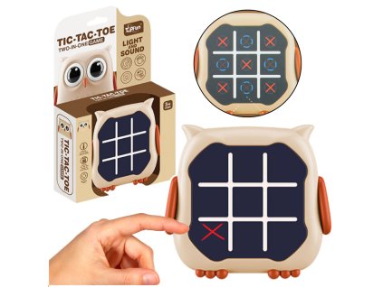 Elektronická Interaktivní Sova Hra 3v1: Křížovky, Paměť, Dvojice