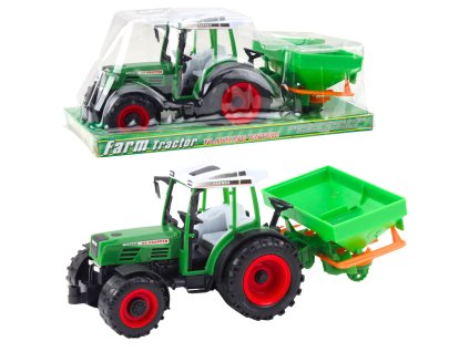 Farmářský Traktor s Realistickým Siewnikem – Červeno-Zelený Plastový Model