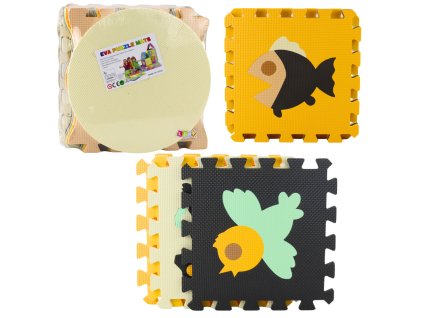 Edukační Puzzle Podložka z EVA Pěny 16 ks se Zvířecími Tvary