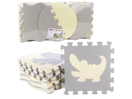 Edukativní Hrací Pěnová Podložka Puzzle 25ks Béžovo-Šedá EVA pro Děti