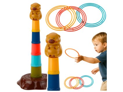 Cílená zručnostní hra s kapibarou – 5 úrovní zábavy pro děti