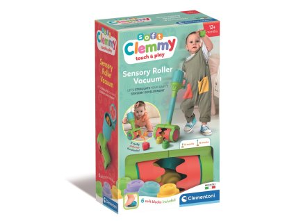 Clementoni Clemmy Sensorický Vysavač se Soft Kostkami a Sorterem, pro Děti od 12 měsíců
