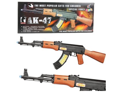 Dětská hračka puška AK-47 se světelnými a zvukovými efekty, 68,5 cm