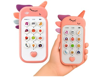 Dětský Edukativní Smartphone s Melodiemi a Světly - Růžový