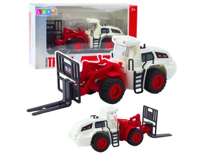 Dětský vysokozdvižný vozík s kovovými vidlemi, světly a zvuky