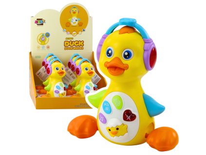 Interaktivní Hudební Kachna pro Batolata se Světelnými Efekty a Pohybem
