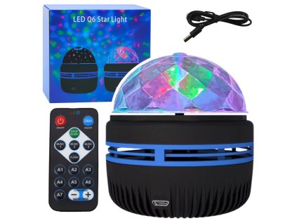 Kouzelný LED Projektor s Dálkovým Ovládáním - Barevná Iluminace 360°