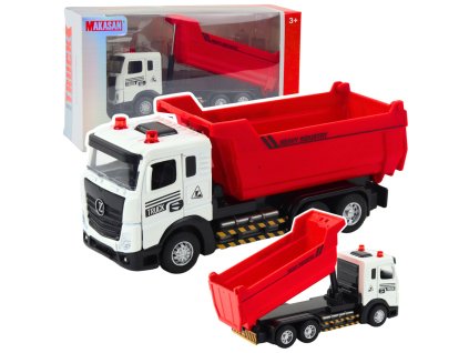 Kovová Skříňová Nákladní Vyklápačka se Světly a Zvuky pro Děti od 3 Let