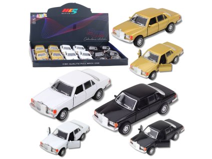 Kovové Retro Auto 1:32 se Světly Zvuky a Pohyblivými Dveřmi