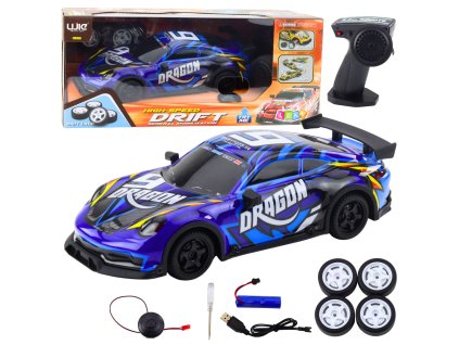 RC Sportovní Auto Drift s Podsvícením - Modré