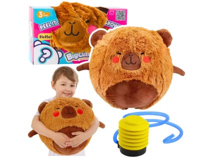 Rostoucí Plyšová Skákací Koule Kapibara BigCutePet 50 cm s Pompou