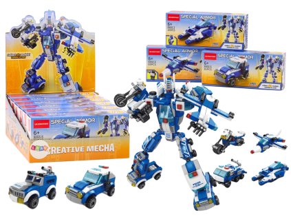 Smíšené Policejní Sady Motocykl Loď Letadlo Policejní Stavební Kostičky