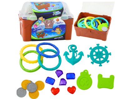 Podvodní Poklady: Zábavná Sada s Bronozovým Truhlou pro Děti 6+ 21 ks
