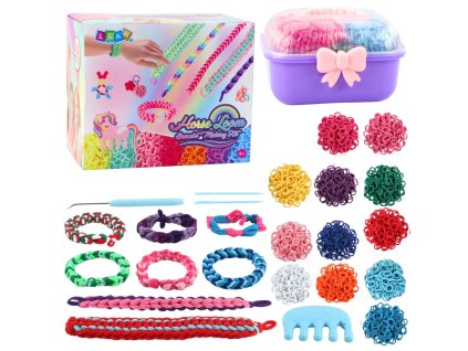 Kreativní Sada na Výrobu Barevných Náramků - Gumičky a Doplňky pro Děti od 3 Let