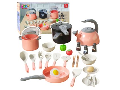 Velký Dětský Kuchyňský Set s 32 Doplňky - Kreativní Hračka pro Malé Kuchaře