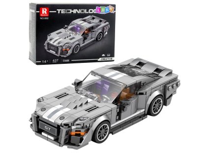 Konstrukční Set GT500 Sportovní Model 437 dílků - Šedý