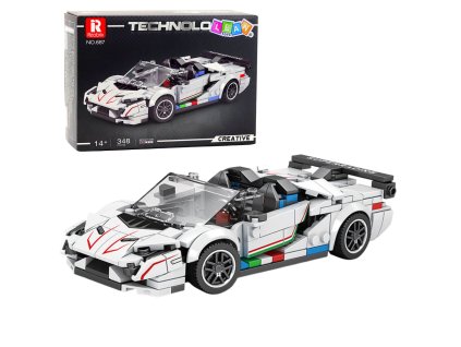 Stavebnicové Sportovní Auto SVJ Kabriolet Bílý 348 kusů