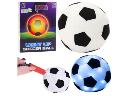 Svítící Fotbalový Míč pro Děti s Pumpičkou a Pratelným Obalem 18 cm