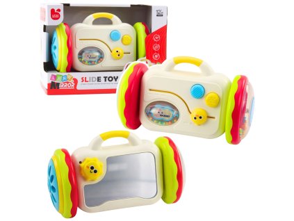 Interaktivní Barevné Zrcátko s Kolečky pro Děti - Stimuluje Rozvoj a Hra