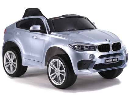 Dětské Elektrické Auto BMW X6 Stříbrné Lakované