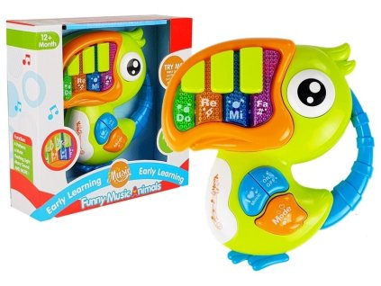 Dětské Pianko Organové Do Re Mi Papoušek Zelený