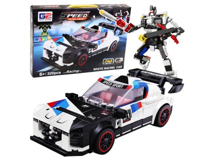 Stavebnice Vozidlo & Robot 2v1 Bílý 320ks