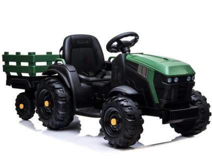 Traktor s Přívěsem na Akumulátor BDM0925 Zelený Vojenský