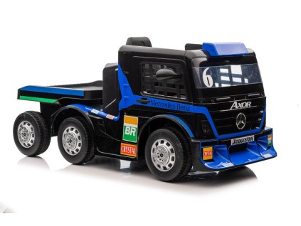 Elektrické auto Mercedes s návěsem XMX622B Modré s LCD panelem