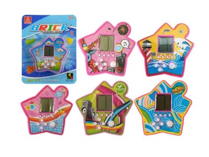 Kapesní Elektronická Hra Tetris Hvězdička Fialová