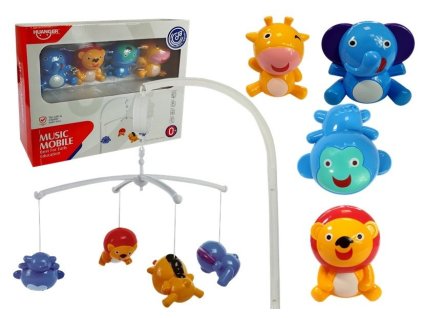 Kolotoč Na Postýlku Zvířátka Lev Slůně Žirafa Zvuk