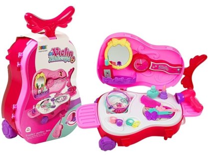 Toaletka v Kufříku na Kolečkách Housle Zrcátko