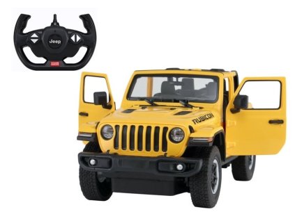 Dálkově ovládaný model Jeep Wrangler Rubicon 1:14 Rastar Žlutý