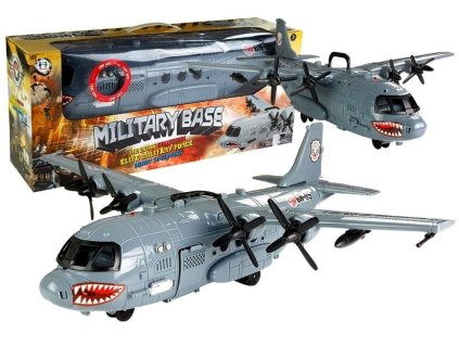 Vojenské Letadlo Základna S Efekty Světla a Zvuku